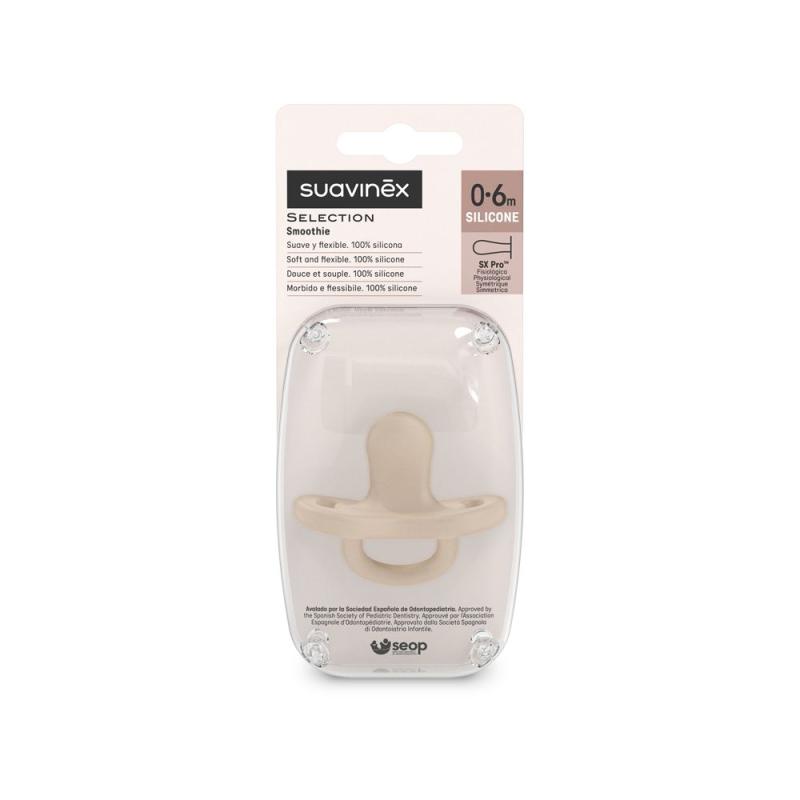 SUAVINEX | CUMLÍK fyziologický SILIKON 0-6m SX PRO - COLOUR ESSENCE - krémové 2