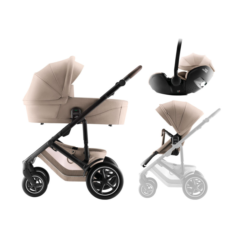 Sada kočíka Smile 5Z + hlboká vanička + autosedačka Baby-Safe PRO Style, Teak