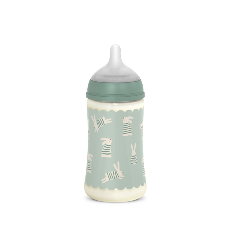 SUAVINEX | Dojčenská fľaša WONDERLAND NEW 270ml FYZIOL PRŮTOK M - zelený králik 3