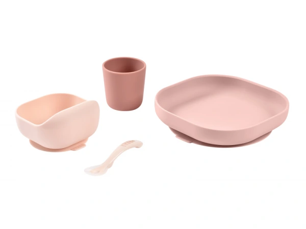 Jedálenská sada silikónová 4-dielna Cotton Candy 1