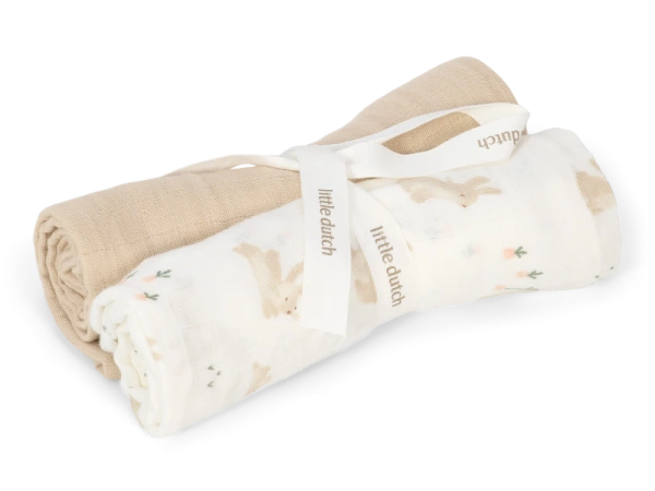Mušelínové plienky 70×70 cm Little Dutch Baby Bunny