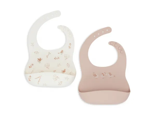 Podbradník silikónový Lovely Birds 2 ks