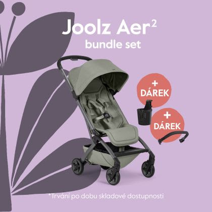 Joolz Aer2 kočík | Sage Green Akciový set s madlo a držiakom na nápoj
