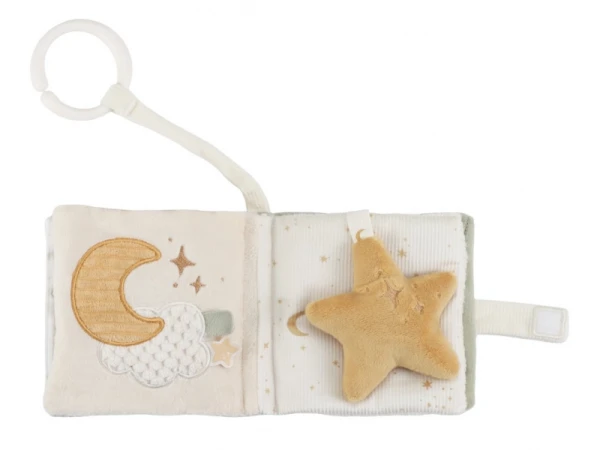 Závesná textilná knižka s aktivitami Newborn Naturals 3