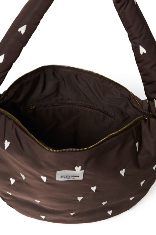 STUDIO NOOS - Puffy Cross Body Bag | Brown Hearts 5