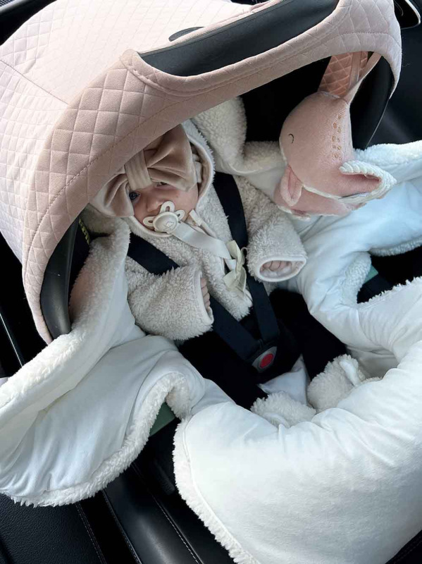 Deka do autosedačky Teddy - SMOTANOVÁ 7