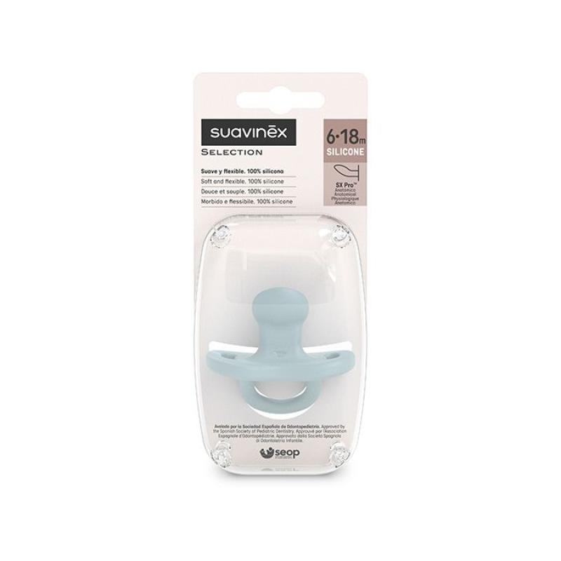 SUAVINEX | Cumlík anatomický SILIKÓN 6-18m SX PRO - COLOUR ESSENCE - modré 2