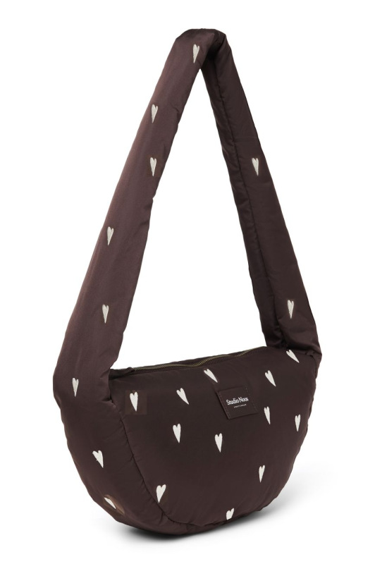 STUDIO NOOS - Puffy Mini Cross Body Bag | Brown Hearts 1