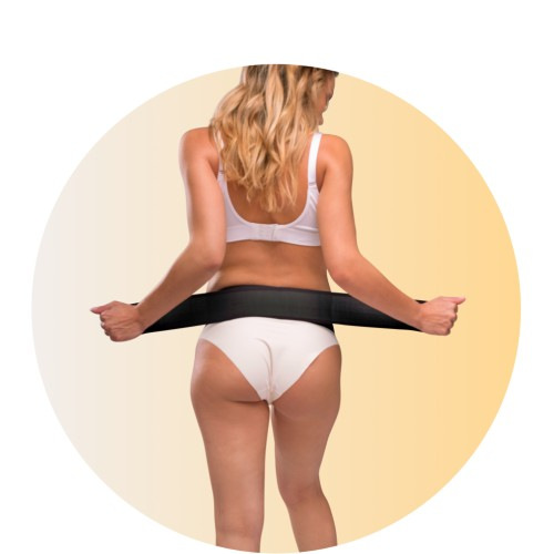 CARRIWELL Tehotenský nastaviteľný podporný pás Black L/XL 2