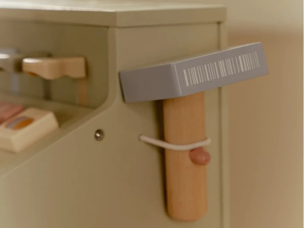 Pokladňa so skenerom a čítačkou kariet drevená 13