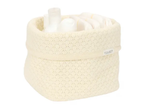 Košík pletený malý Pure Soft White 1