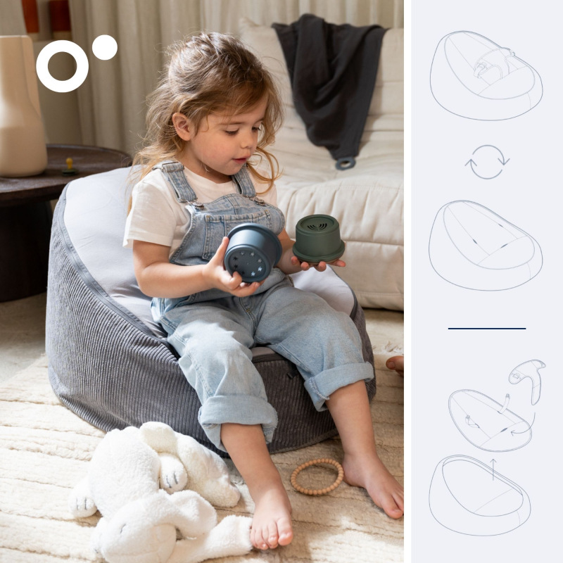 Doomoo Seat & Grow rastúcí sedacie vak, Grey 2