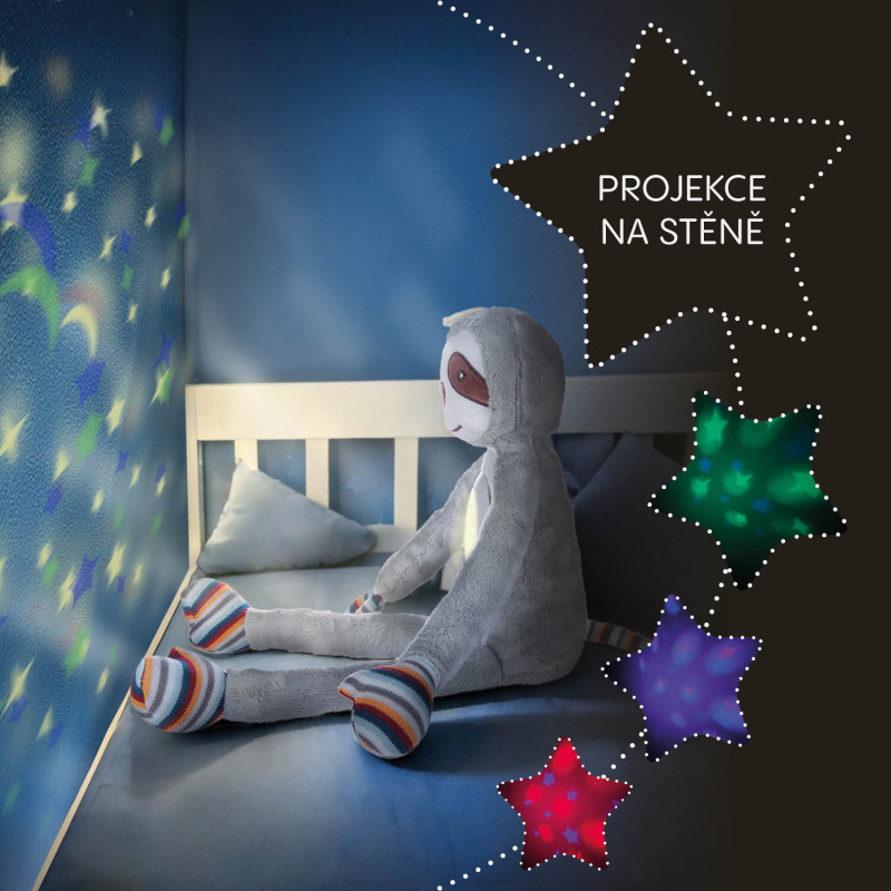 Plyšový detský spáč s projektorom a melódiami, Monkey 4