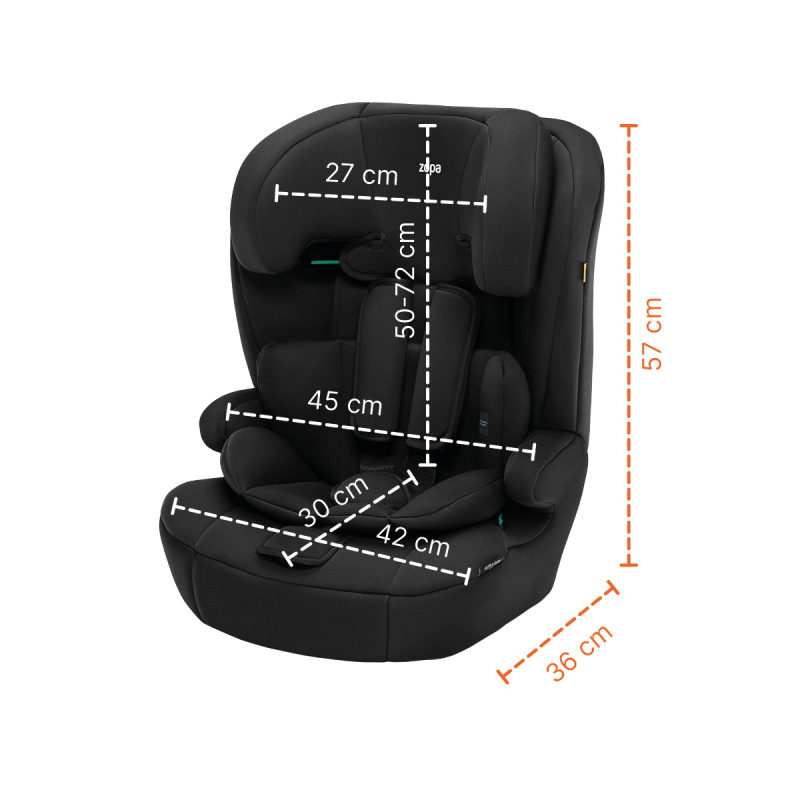 Autosedačka Alfa i-Size isofix, Black 4