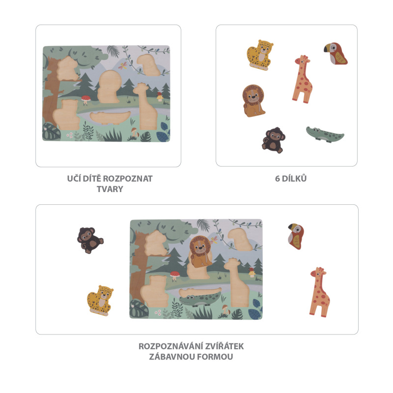 Dřevěné puzzle jungle, Wood 2