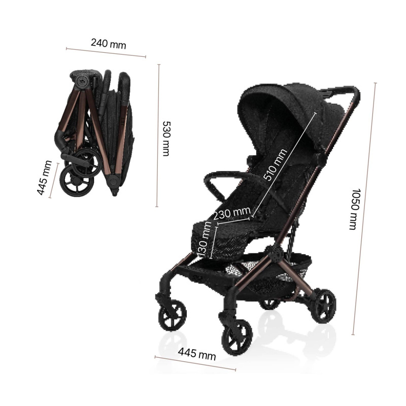 Športový kočík Jet, Quartz Black 1
