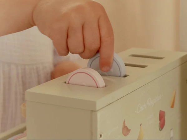 Pokladňa so skenerom a čítačkou kariet drevená 11