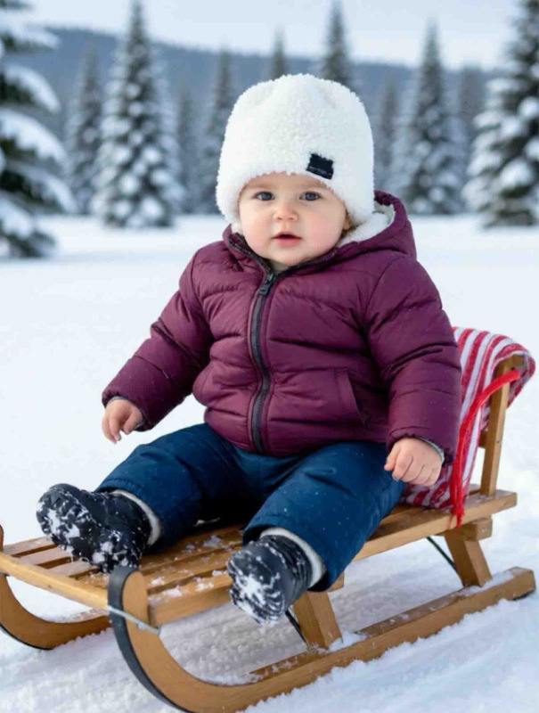 Zimná detská čiapka Teddy - SMOTANOVÁ