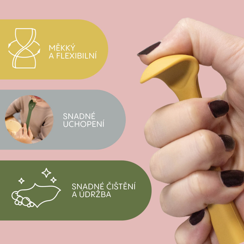 Silikónová lyžica, Mustard Yellow 2