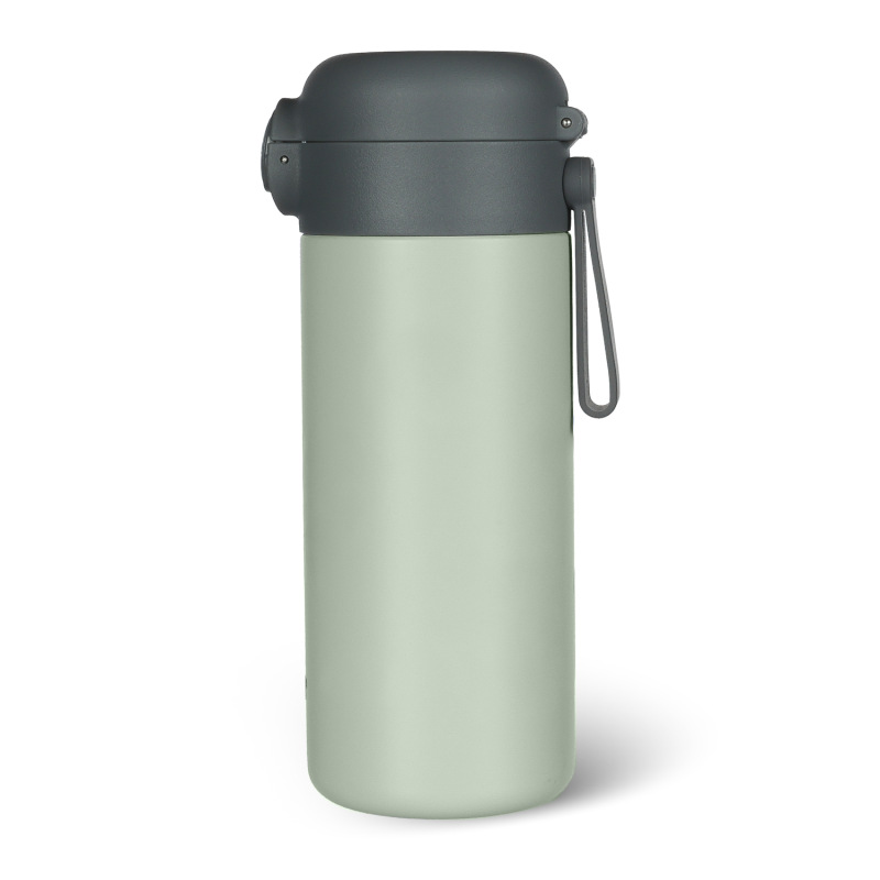 Termoska na tekutiny s brčkem a silikonovým držákem 350 ml, Pistacio green 5