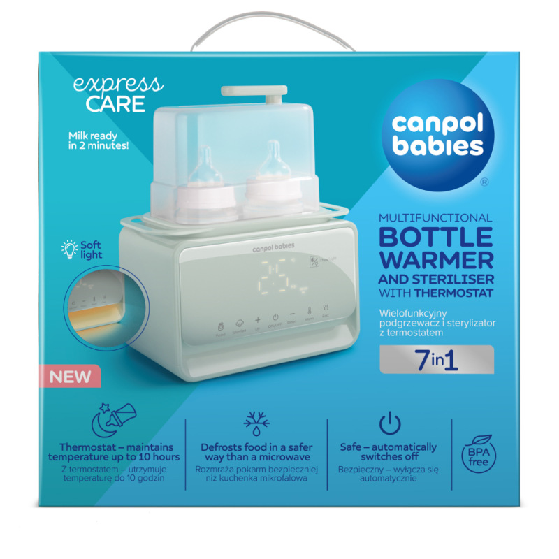 CANPOL BABIES Elektrický double ohrievač a sterilizátor dojčenských fliaš 7v1 3