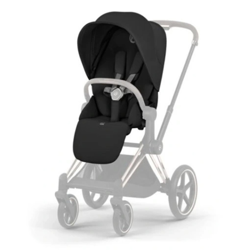 Kočík Cybex Priam Comfort 2026, rám Rose Gold - SEPIA BLACK + Fusak Platinum 2