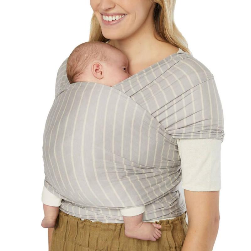 ERGOBABY | ŠÁTEK/Aura Sustainably Sourced Knit Baby Wrap - Grey Stripes