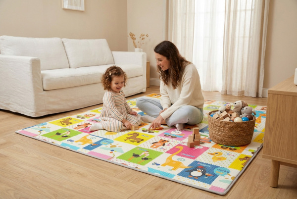 Multifunkční pěnová skládací podložka oboustranná 180x120, Savana 10