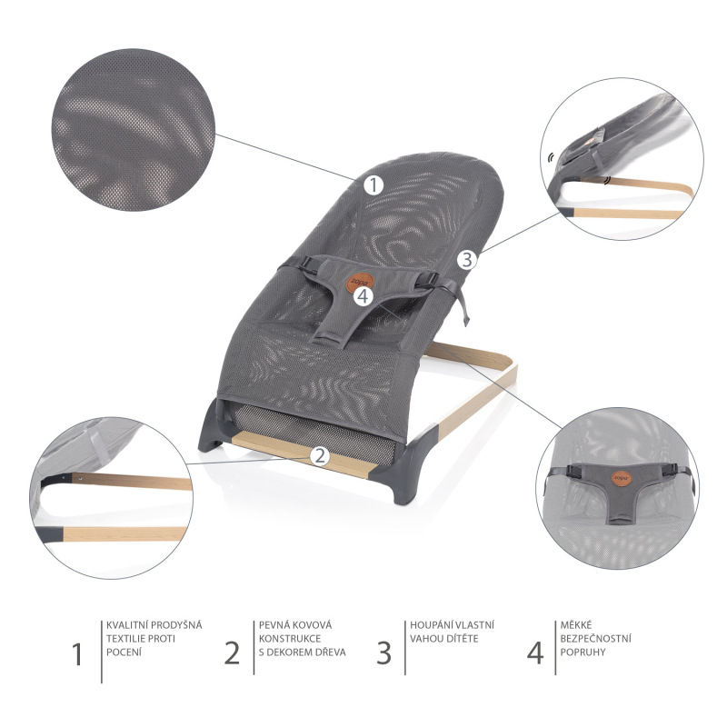 Lehačka Miura Air, Diamond Grey 2