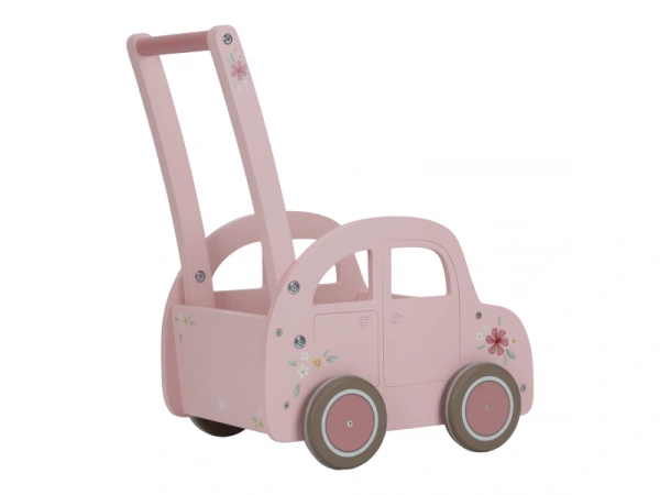Auto vozík drevené Pink 2