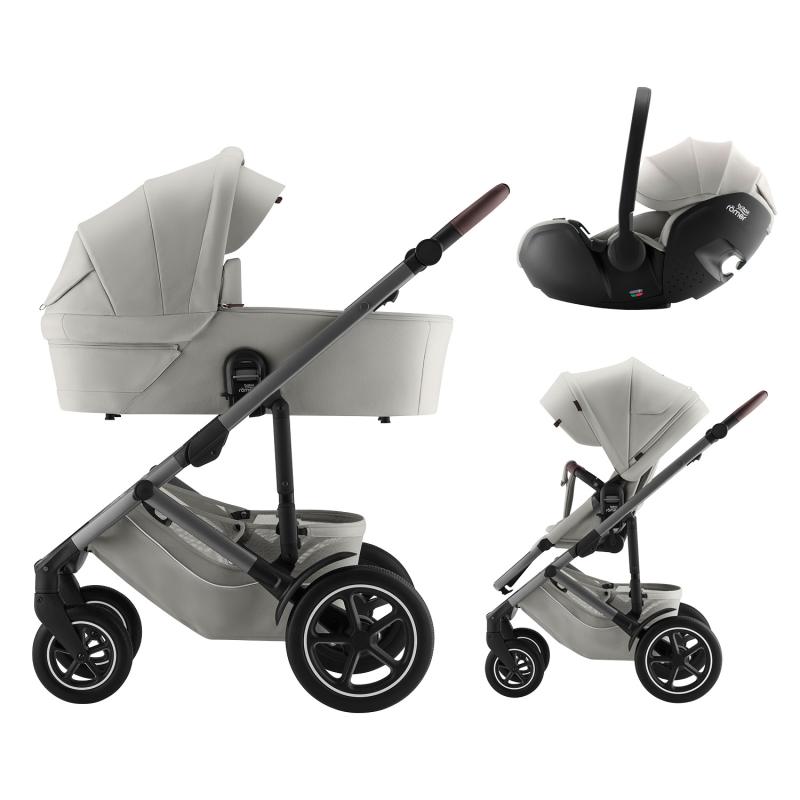 Set kočárek Smile 5Z + hluboká korba + autosedačka Baby-Safe PRO Lux, Linen Grey