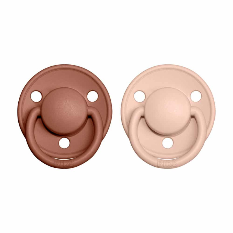 BIBS De Lux Nordic Pink Plum/Peach cumlík zo silikónu 2ks, one size