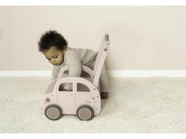 Auto vozík drevené Pink 7