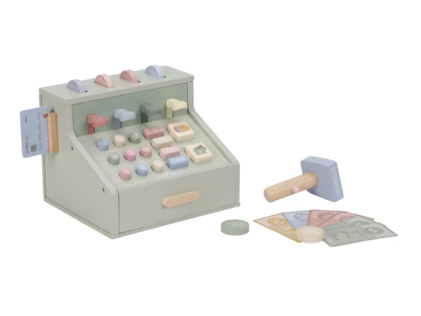 Pokladňa so skenerom a čítačkou kariet drevená 1