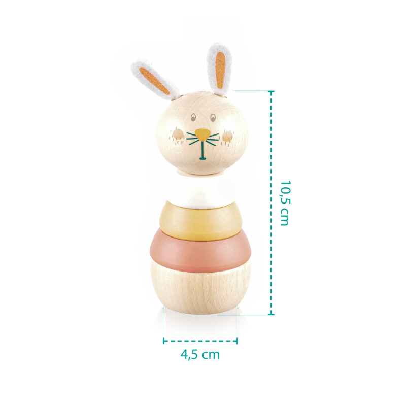 Dřevěné nasazovací zvířátko, Rabbit 3