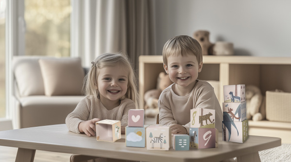 Detské stohovacie kartónové kocky 10ks 6