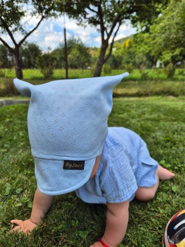 Detské rampersy Mušelín s volánikom - BABY BLUE 2