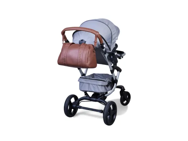 Prebaľovacia taška Mommy Club Signature Vegan Leather Dark Brown 10