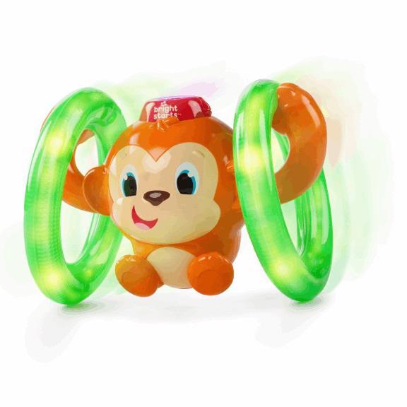 Hračka svietiaca hudobná opička LLB Roll & Glow™ 6-36m