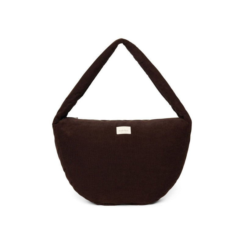 STUDIO NOOS - RIB puffy Cross Body bag | Dark Brown