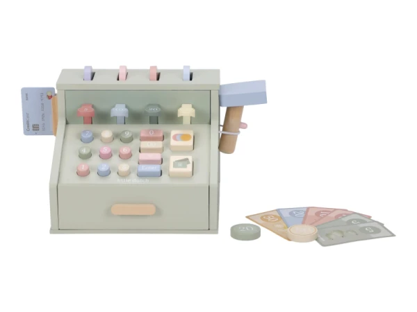 Pokladňa so skenerom a čítačkou kariet drevená 2