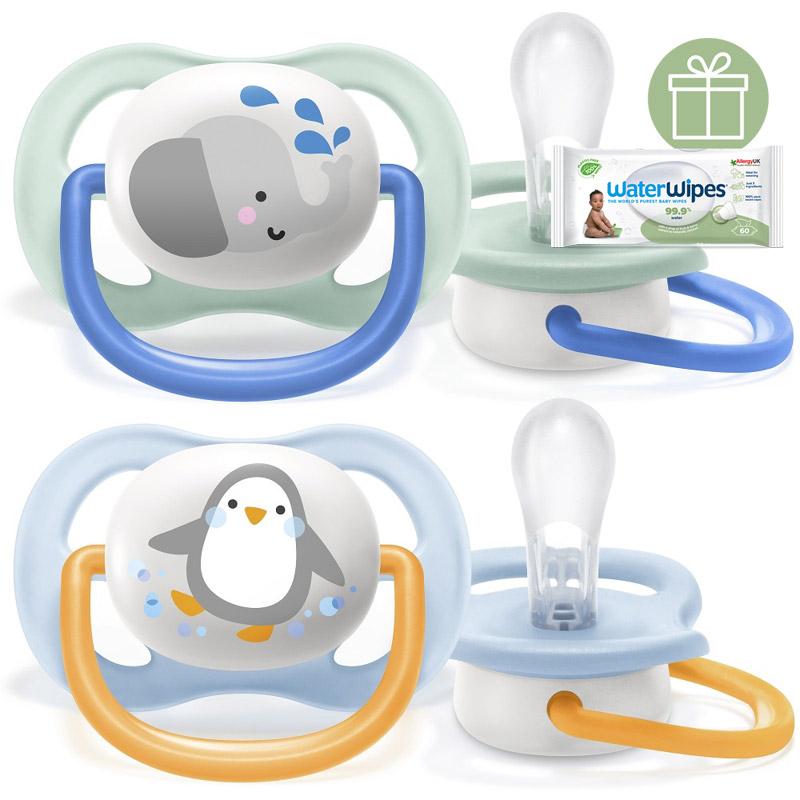 Philips AVENT Cumlík Ultra air zvieratko 0-6m chlapec 2 ks+WW Soapberry 60ks