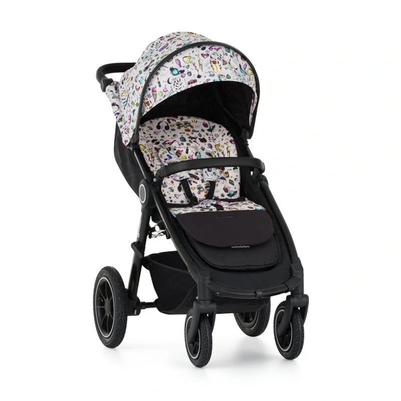 PETITE&MARS Kočík športový Street2 Air Black Limited 100 Tattoo Complete