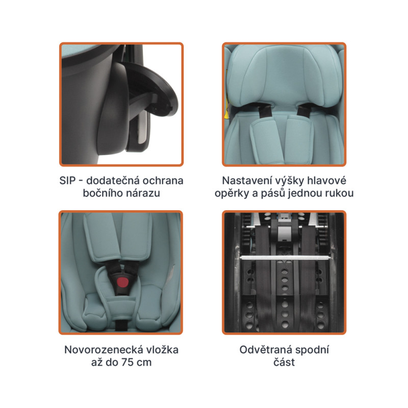 Autosedačka XM Plus i-Size, Toffee Brown 3