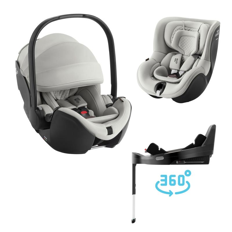 Autosedačka set Baby-Safe Pro + Vario Base 5Z + autosedačka Dualfix 5z Lux, Linen Grey