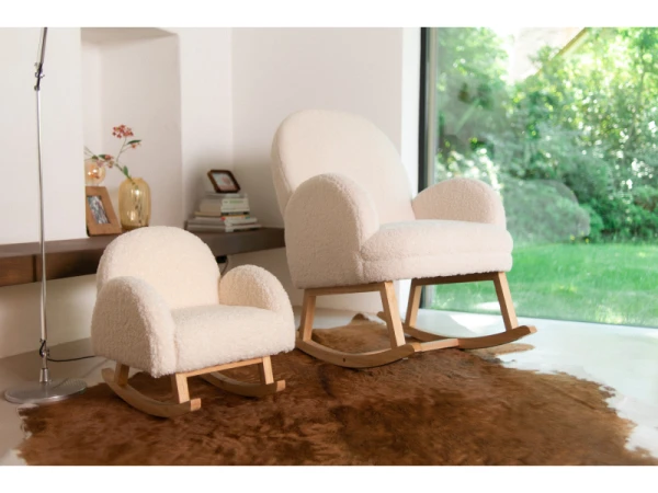 Kreslo detské hojdacie Teddy Off White 10