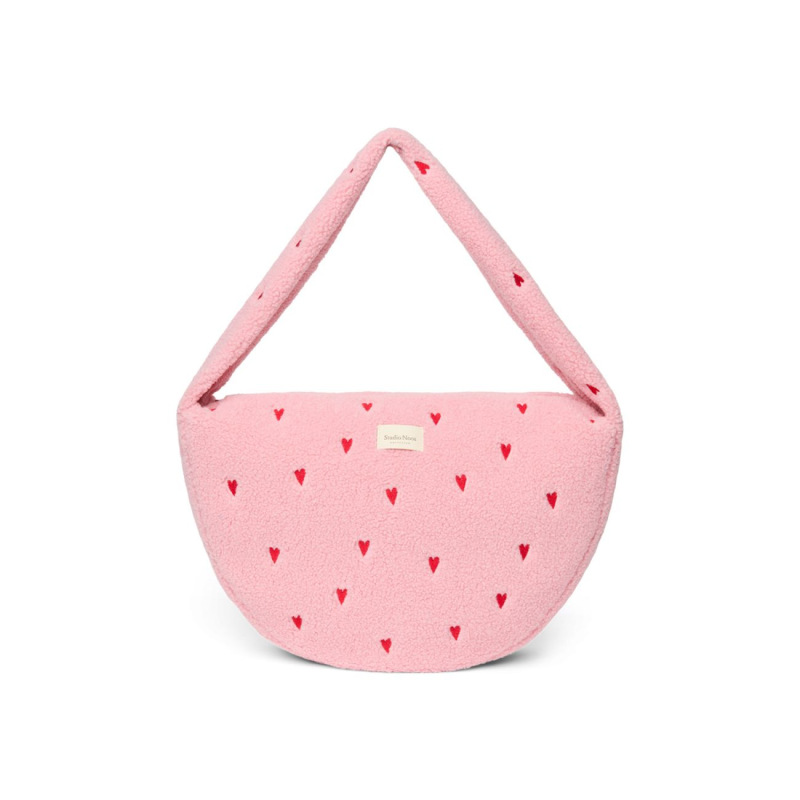 STUDIO NOOS - Teddy Cross Body Bag | Light Pink Hearts