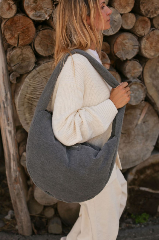 STUDIO NOOS - Denim Cross Body bag | Grey 1
