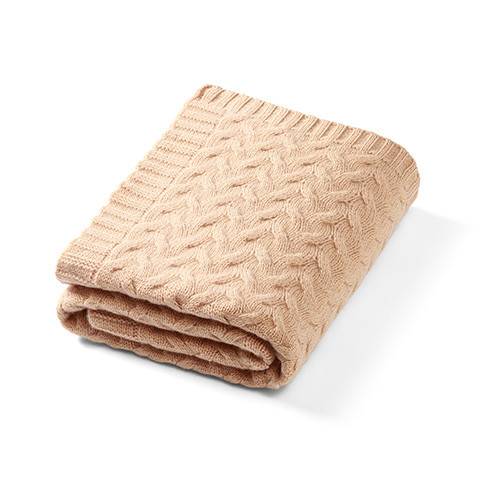 BABYONO Deka z merino vlny 75 x 100 cm dark beige 0m+