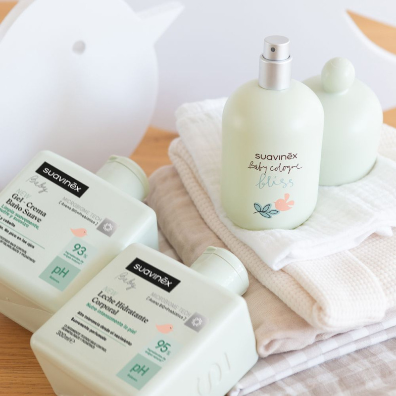 SUAVINEX | SET HYDRATAČNEJ EMULZIE 300ML + KRÉMOVÝ ČISTIACI GÉL 300ML + KOLÍNSKA VODA BLISS 100ML 1